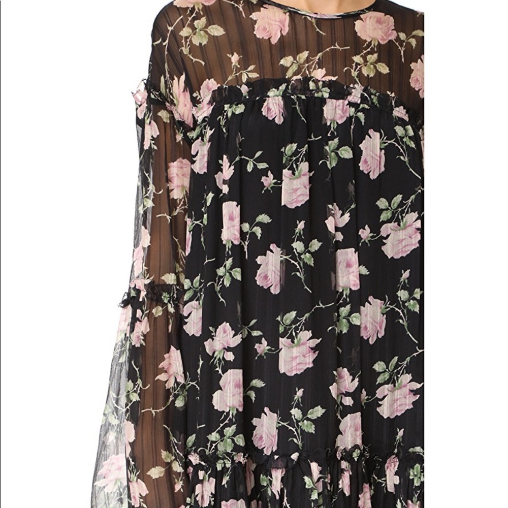 Ulla Johnson Dahlia Silk Floral Dress - Picture 5 of 7